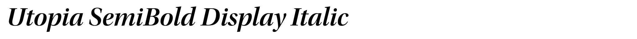Utopia SemiBold Display Italic image